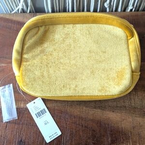 Anthropologie velvet fanny pack Yellow NWT